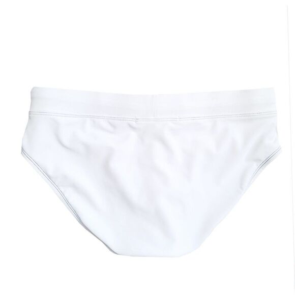 Men's color contrasting outer draw string swim briefs speedo swimwear Size L - Picture 6 of 9